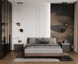 Керамогранит Laparet Lunar marron коричневый матовый+гл.чернила (80х160)